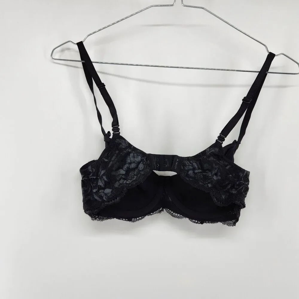 Adore Me Women's 34B‎ Black Abella Unlined Bra NWT